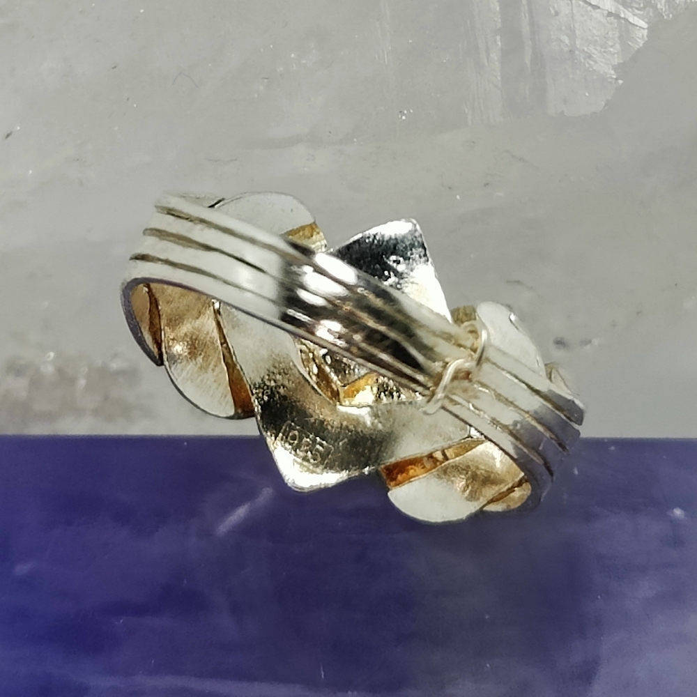 *SOLD* 4 Band Puzzle Ring - 925 Silver - Picture 3 of 3